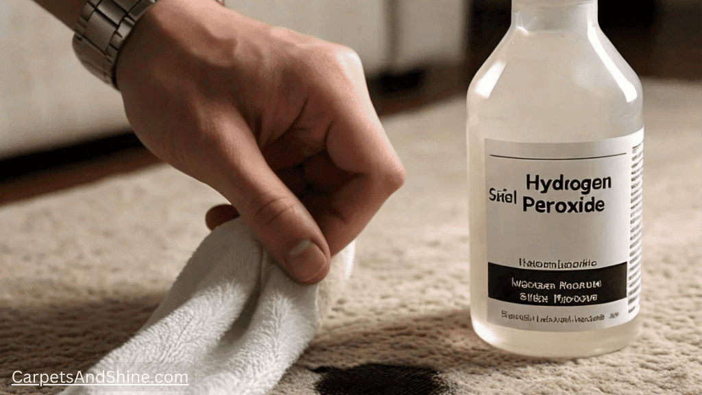 Hydrogen Peroxide to remove ink stain from your carpet