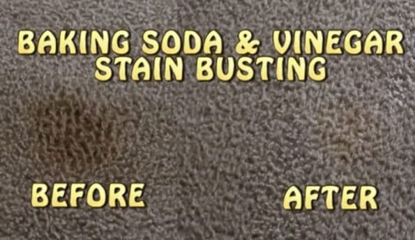 baking soda & vinegar to remove soda stain from carpet